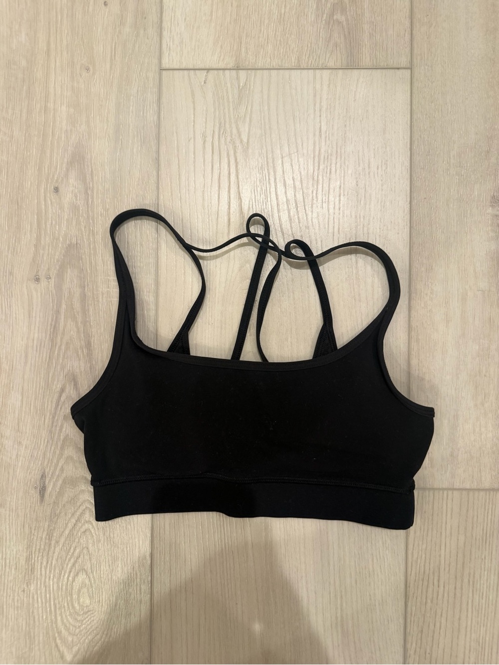 Vuori Black Strappy Women's sports bra